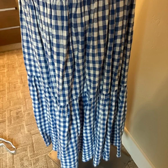 Ralph Lauren Blue Checkered Maxi Skirt - Picture 5 of 6